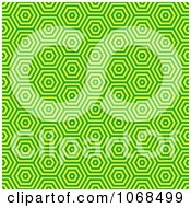 Poster, Art Print Of Seamless Green Retro Pattern