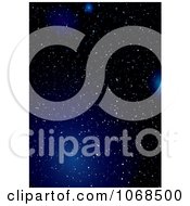 Poster, Art Print Of Blue Starry Night Background 3