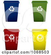 Clipart 3d Recycle Bins Royalty Free Vector Illustration by michaeltravers