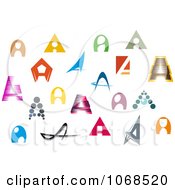 Clipart Letter A Design Elements Royalty Free Vector Illustration