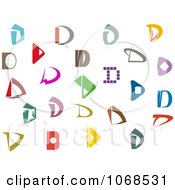Clipart Letter D Design Elements Royalty Free Vector Illustration