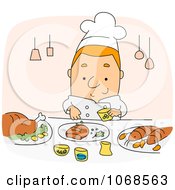 Poster, Art Print Of Chef Seasoning Food