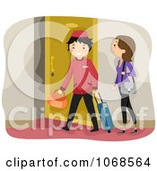 Poster, Art Print Of Bellboy Helping A Woman To Her Room