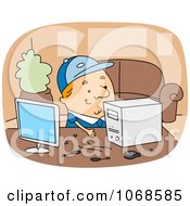 Clipart Computer Repair Technician Royalty Free Vector Illustration