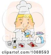 Poster, Art Print Of Chef Mixing Ingredients