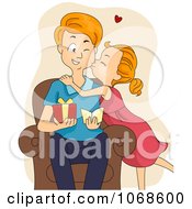 Poster, Art Print Of Girl Kissing Her Dad On The Cheek