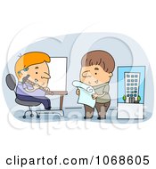 Poster, Art Print Of Architects Working In An Office