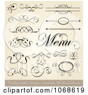 Clipart Scroll Borders And Design Elements Royalty Free Vector Illustration by vectorace #COLLC1068619-0166