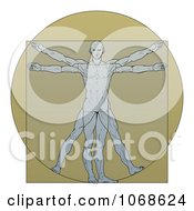 Poster, Art Print Of Vitruvian Man Over Tan