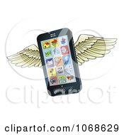 Poster, Art Print Of 3d Winged Cell Phone
