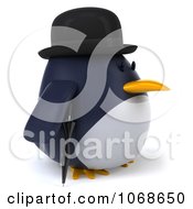 Clipart 3d Gentleman Penguin Facing Right Royalty Free CGI Illustration by Julos