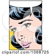 Clipart Pop Art Black Haired Woman Talking 1 Royalty Free Vector Illustration