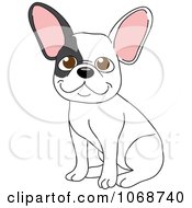Clipart French Bulldog Sitting Royalty Free Vector Illustration