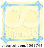 Poster, Art Print Of Blue Ribbon Border And Beige Copyspace