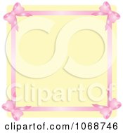 Poster, Art Print Of Pink Ribbon Border And Beige Copyspace