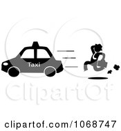 Poster, Art Print Of Businessman Chasing A Taxi Cab