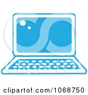 Poster, Art Print Of Blue And White Laptop Icon