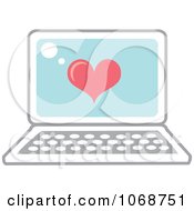 Heart And Laptop Icon