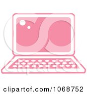 Poster, Art Print Of Pink And White Laptop Icon