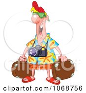 Poster, Art Print Of Male Tourist With Luggage