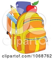 Poster, Art Print Of School Bag With Items