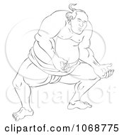 Clipart Sketched Sumo Wrestler 2 Royalty Free Illustration by patrimonio