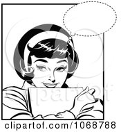 Clipart Pop Art Woman Hugging With A Book Black And White Royalty Free Vector Illustration
