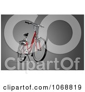 Clipart 3d Red Mountain Bike On Grey Royalty Free CGI Illustration
