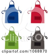Clipart Four Aprons Royalty Free Vector Illustration