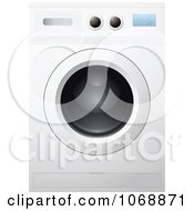 Poster, Art Print Of 3d Front Loader Washing Machine Or Dryer