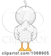 Clipart Cute Duck From Behind Royalty Free Vector Illustration