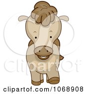 Clipart Cute Pony From The Front Royalty Free Vector Illustration