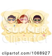 Poster, Art Print Of Kids Buried In Summer Sand