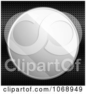 Clipart 3d Circle Plaque On Black Metal Royalty Free Vector Illustration
