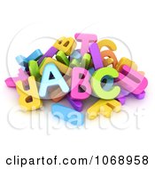 Poster, Art Print Of 3d Pile Of Colorful Letters