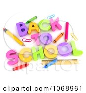 Poster, Art Print Of 3d Back To School With Items