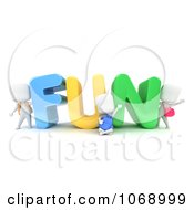 Clipart 3d Ivory School Kids With FUN Royalty Free CGI Illustration