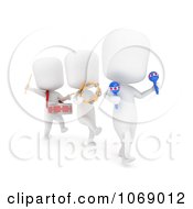Poster, Art Print Of 3d Ivory Kids In A Marching Band