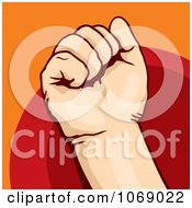 Clipart Fisted Hand Royalty Free Vector Illustration