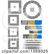 Poster, Art Print Of Greek Key Frames And Borders