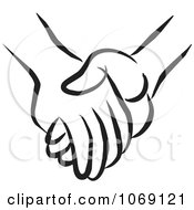 Clipart Pair Of Holding Hands Royalty Free Vector Illustration by Johnny Sajem