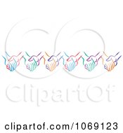 Poster, Art Print Of Border Of Colorful Holding Hands