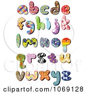Poster, Art Print Of Patterned Lowercase Letters