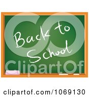 Poster, Art Print Of Chalk Board With A Back To School Greeting