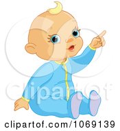 Poster, Art Print Of Baby Boy Pointing