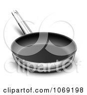 Clipart 3d Frying Pan Royalty Free Vector Illustration