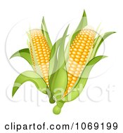 Clipart 3d Corn Cobs Royalty Free Vector Illustration by Oligo #COLLC1069199-0124