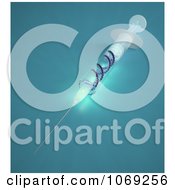 Clipart 3d Syringe With DNA Inside 2 Royalty Free CGI Illustration