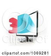 Poster, Art Print Of 3d Television Screen 1