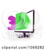 Poster, Art Print Of 3d Television Screen 2